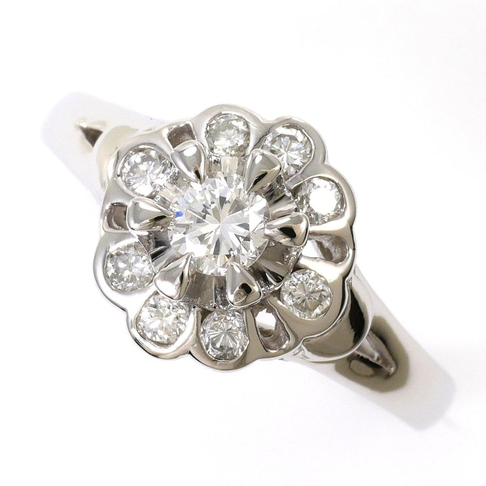 VINTAGE Silver Diamond Ring